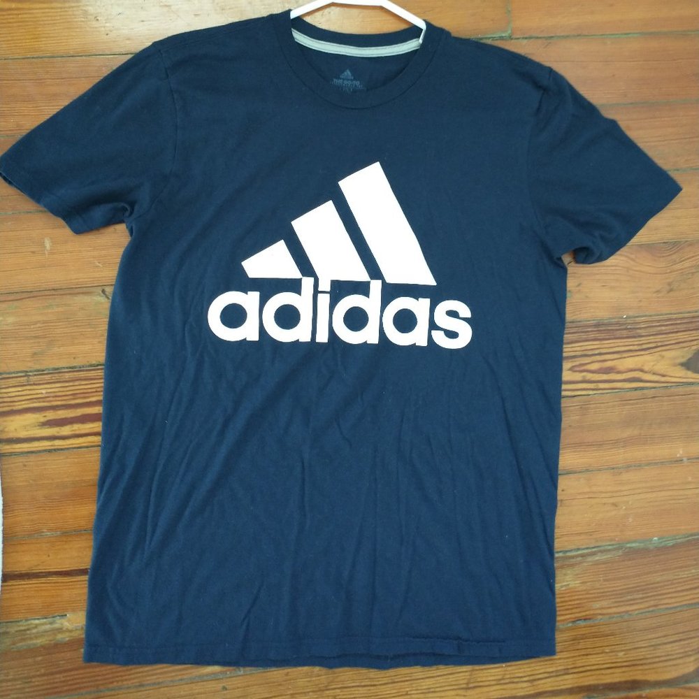 Adidas Go-To Performance Tee, Navy, Size Medium